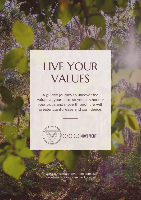 Live your values workbook